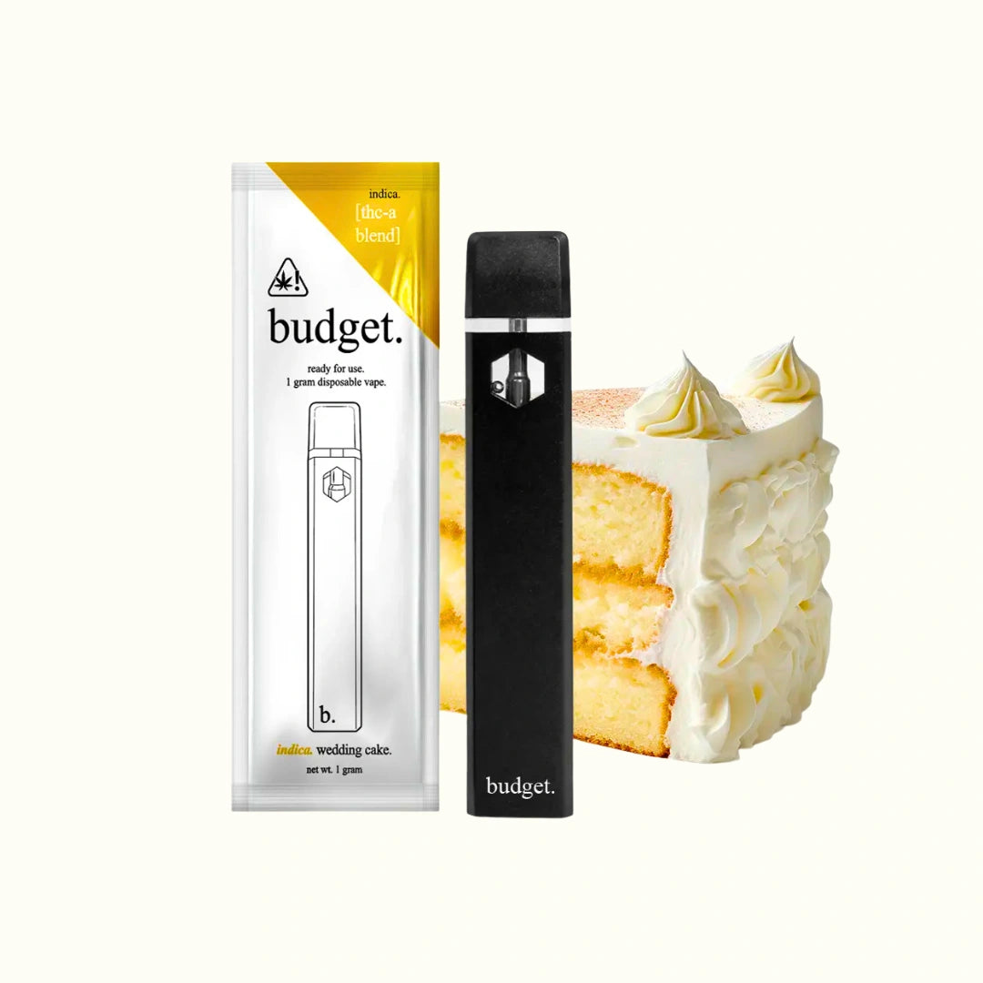 Budget Vape Desechable THCA Full Spectrum 1g Wedding Cake Indica