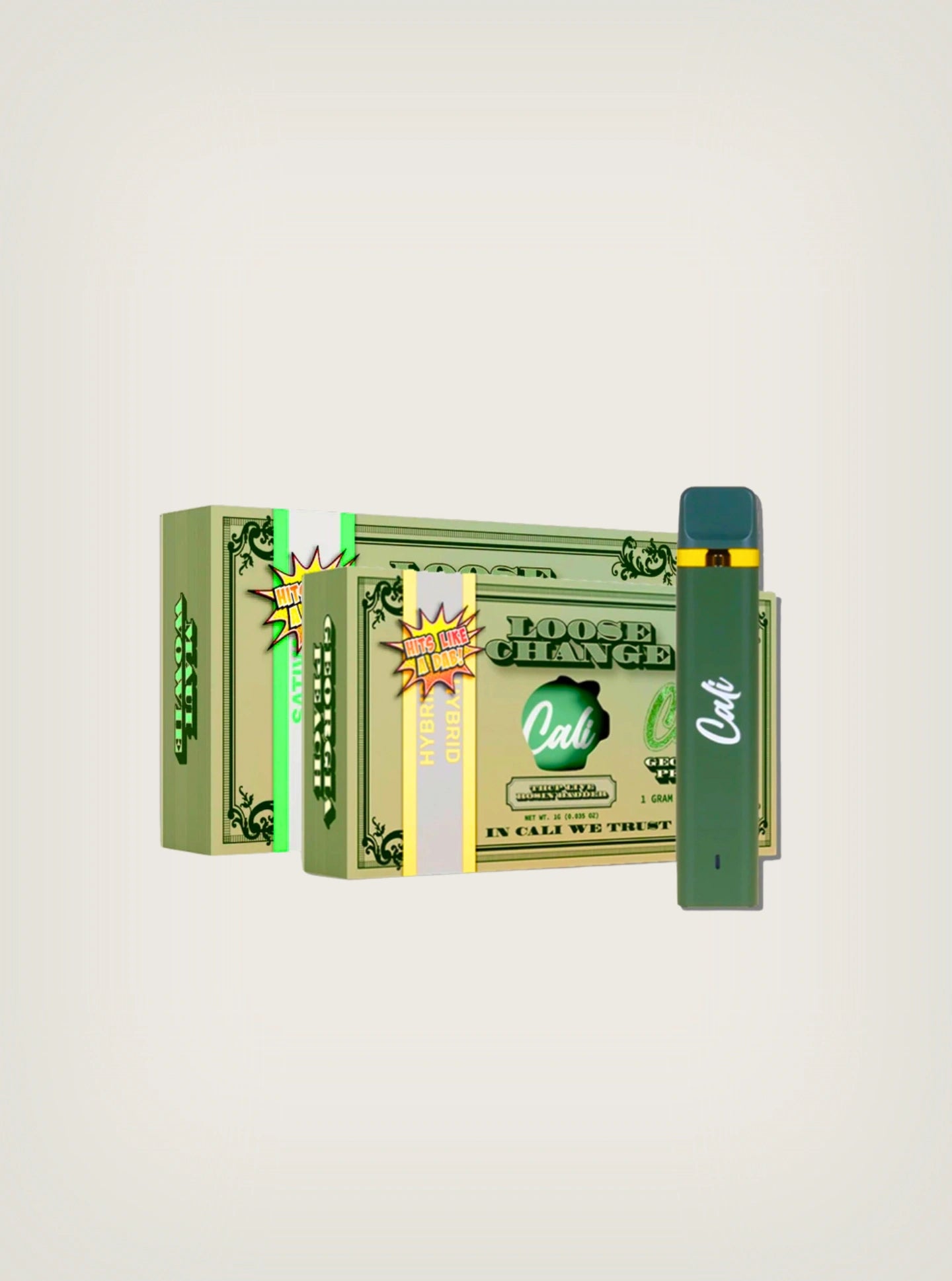 Cali Loose Change Pluma de wax desechable de thcp live rosin badder 1 gramo sabor London Pound Cake Hybrid