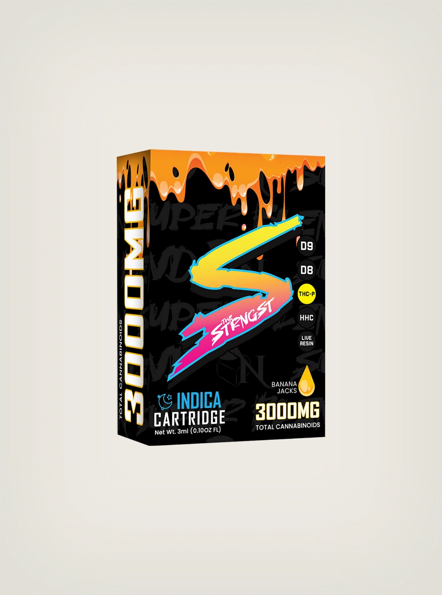 Cartucho de Wax Desechable The STRNGST Delta 9 + Delta 8 + HHC + THCP 3000mg banana jacks Indica