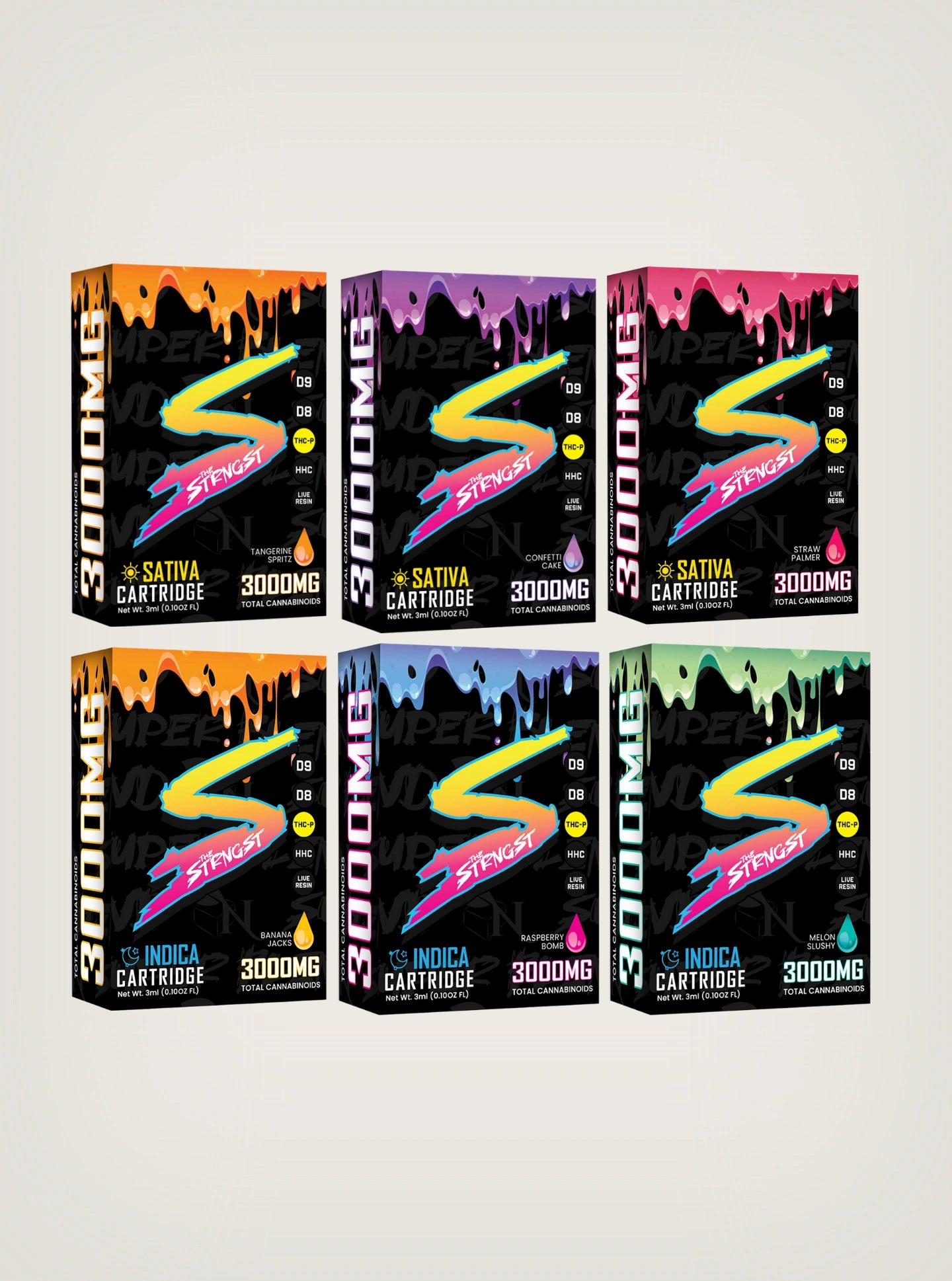 Cartucho de Wax Desechable The STRNGST Delta 9 + Delta 8 + HHC + THCP 3000mg