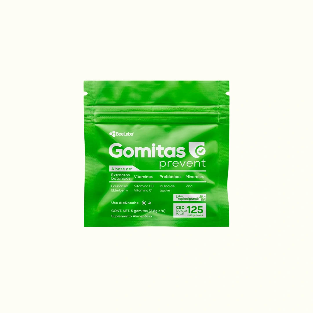 BeeLabs Gomitas para la ansiedad y estrés Prevent con CBD, Vitaminas C y D3, Zinc en Splift