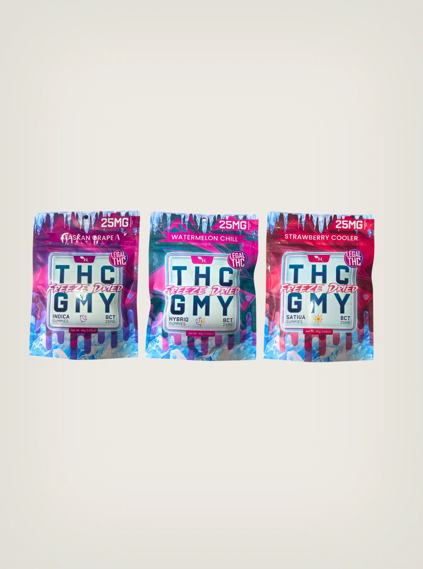 Compra dulces mágicos con THC AGFN Freeze Dried Candy 200mg 8 piezas 
