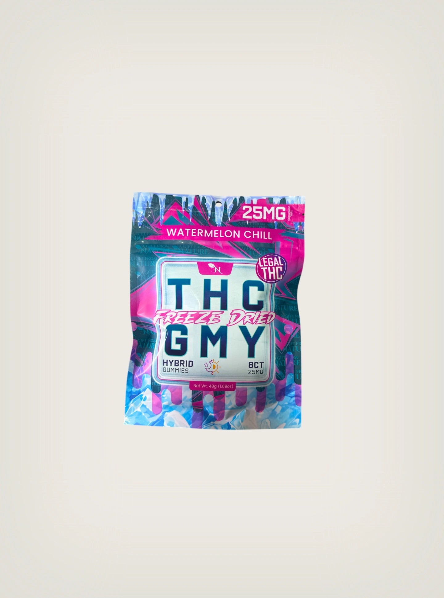 Compra dulces mágicos con THC AGFN Freeze Dried Candy 200mg 8 piezas watermelon chill