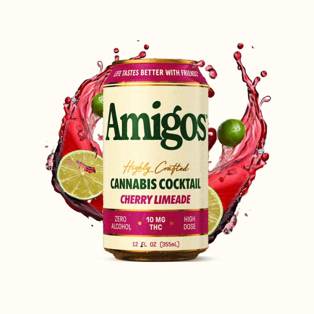 Amigos bebida con cannabis Delta 9 THC 10mg/pza 355ml cherry limeade