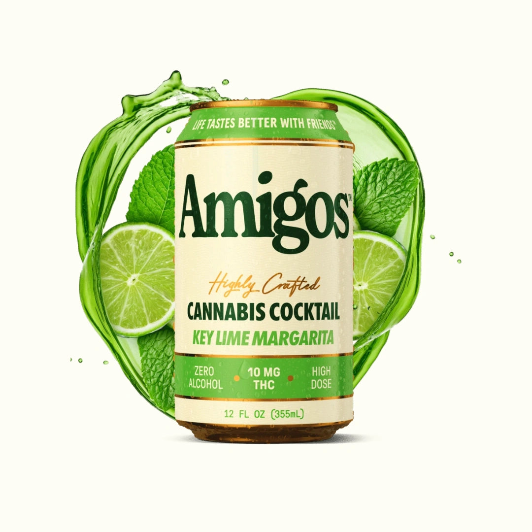 Amigos bebida con cannabis Delta 9 THC 10mg/pza 355ml key lime margarita
