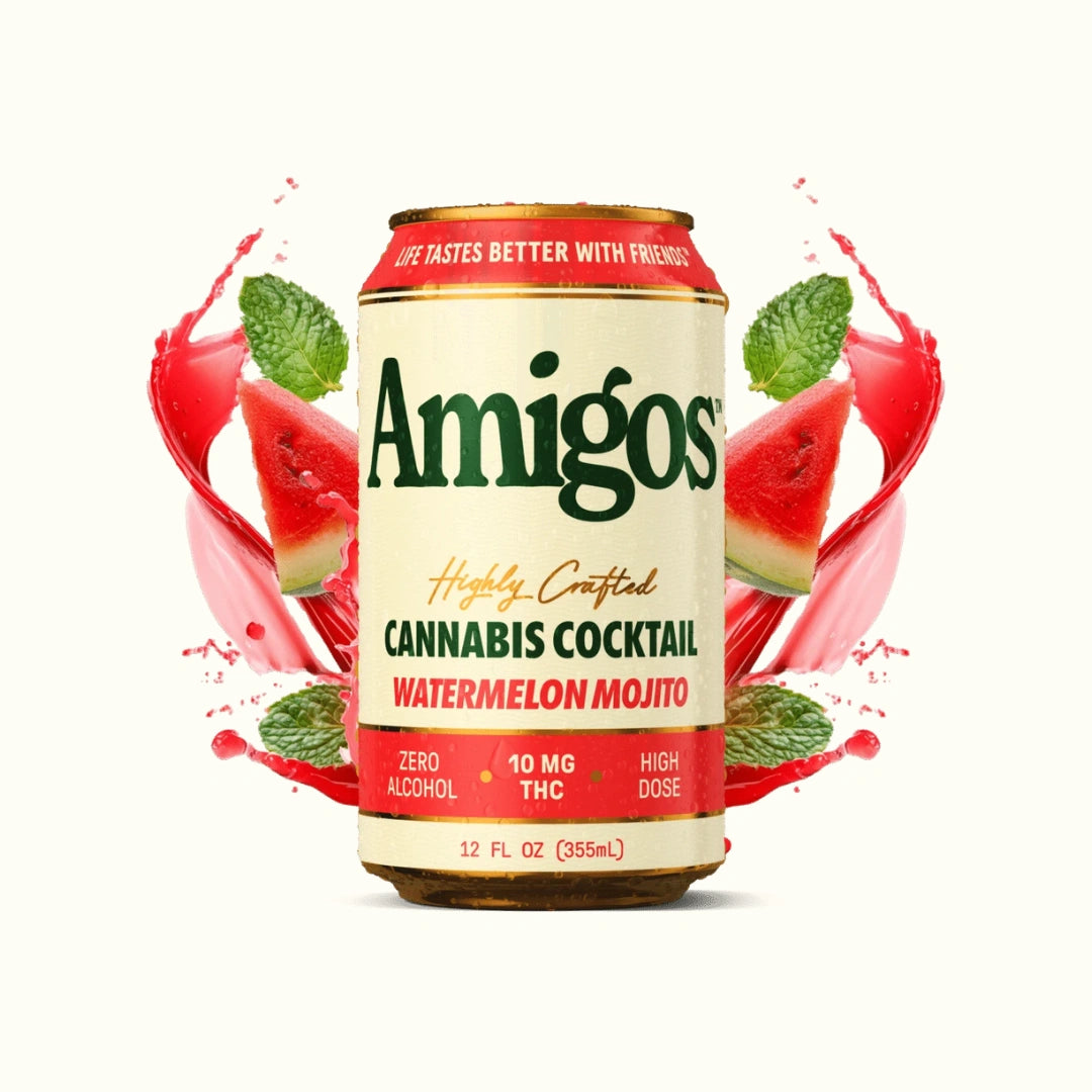 Amigos bebida con cannabis Delta 9 THC 10mg/pza 355ml watermelon mojito