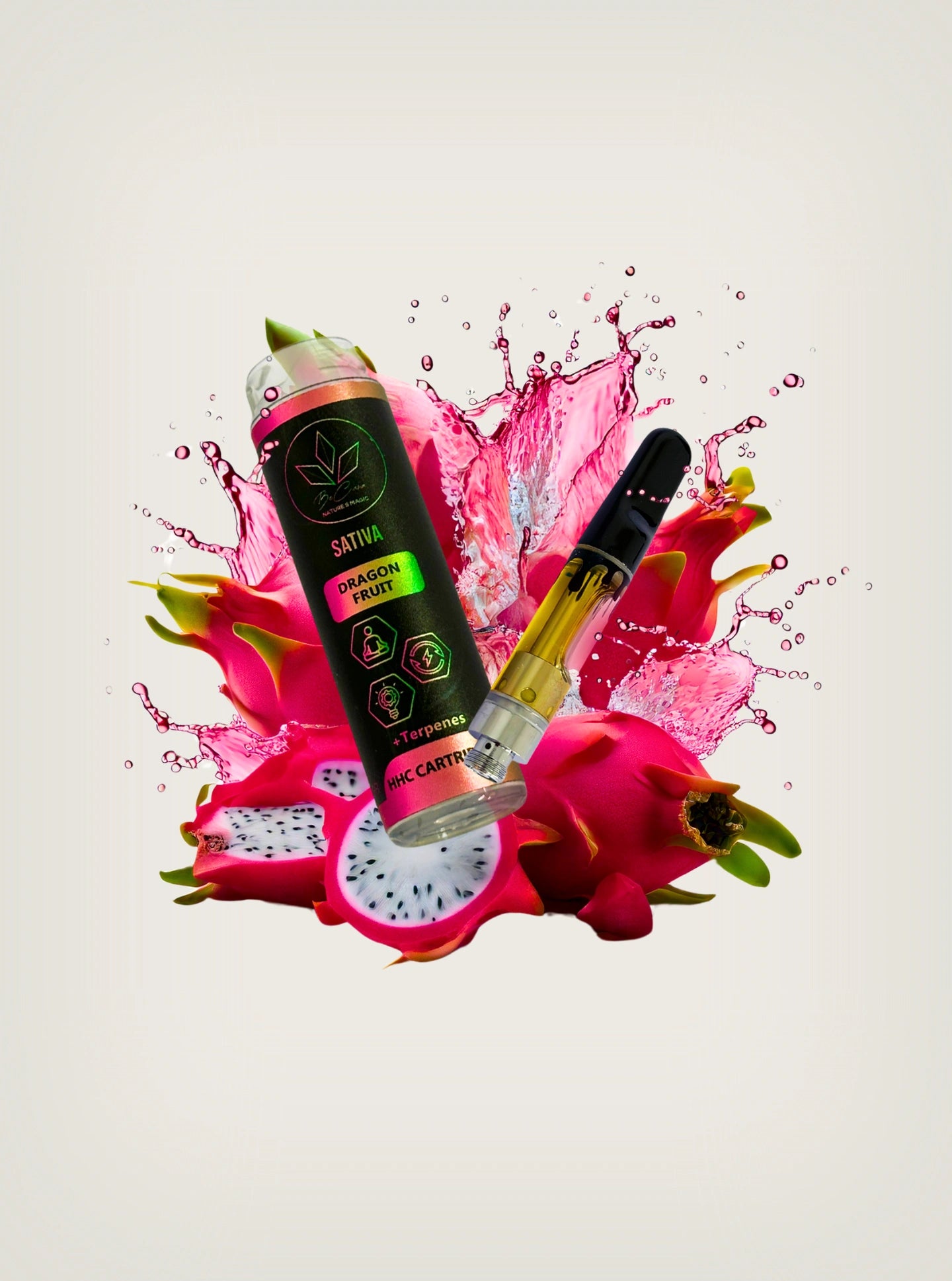 Cartuchos Wax, Cartucho de Wax, Wax Cartuchos, Cartuchos de Wax Desechable Be Cana Dragon Fruit Sativa