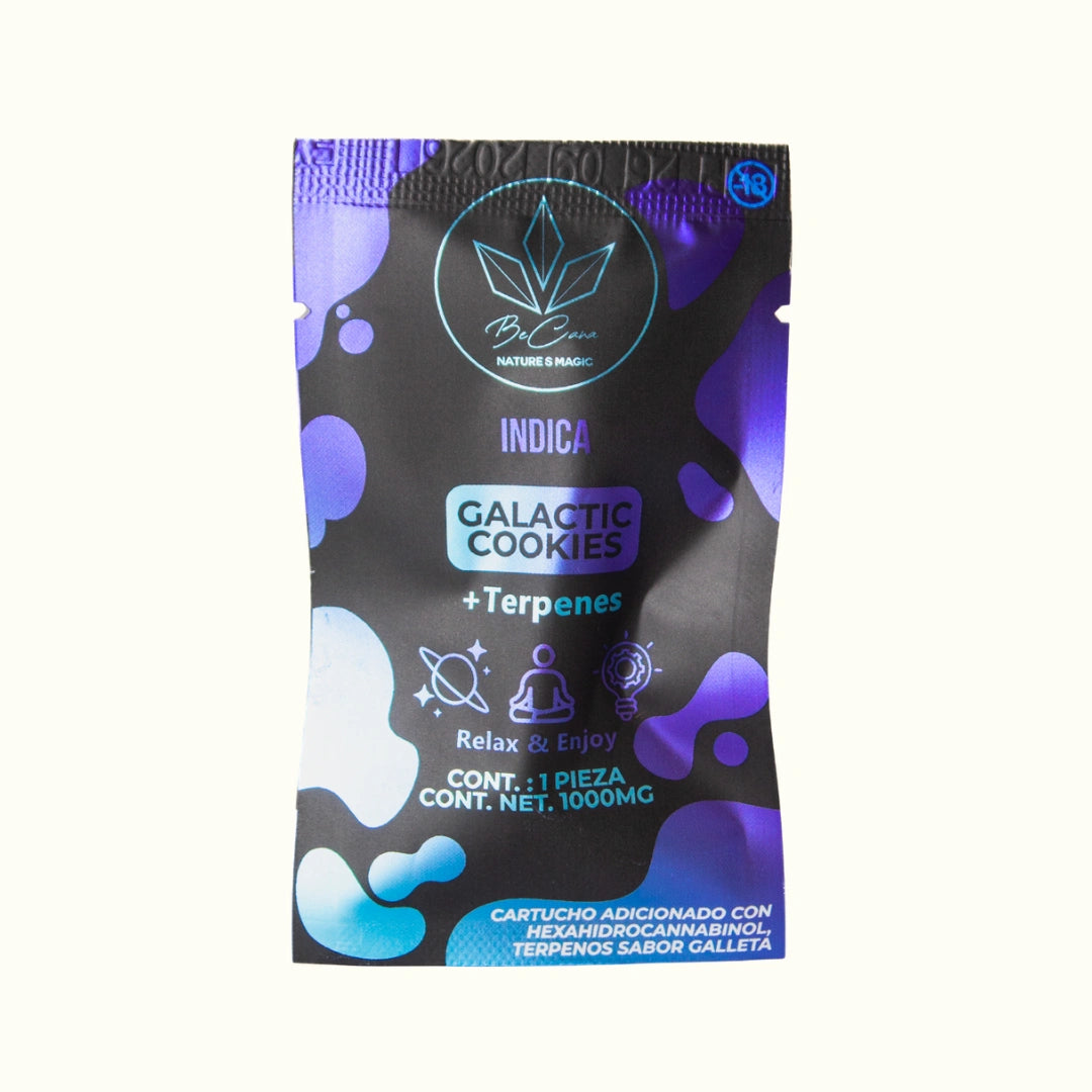 Cartucho de wax de HHC con terpenos 1000mg de Becana sabor Galactic Cookies Indica