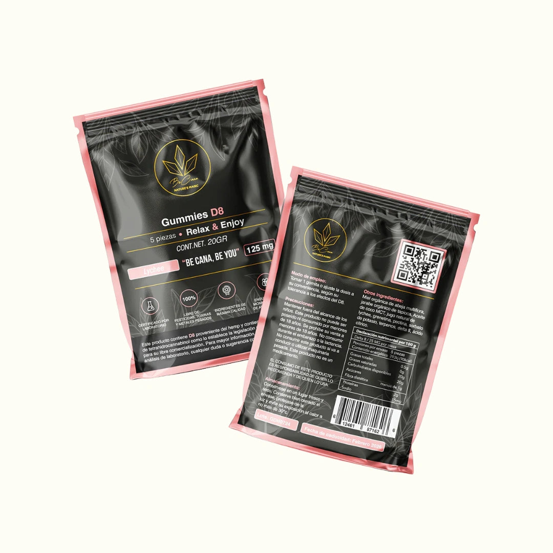 Gomitas con THC Delta 8 Lychee Be Cana en Splift México 