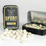 Becana Pastillas con CBD Full Spectrum Sport para el ejercicio sabor menta.