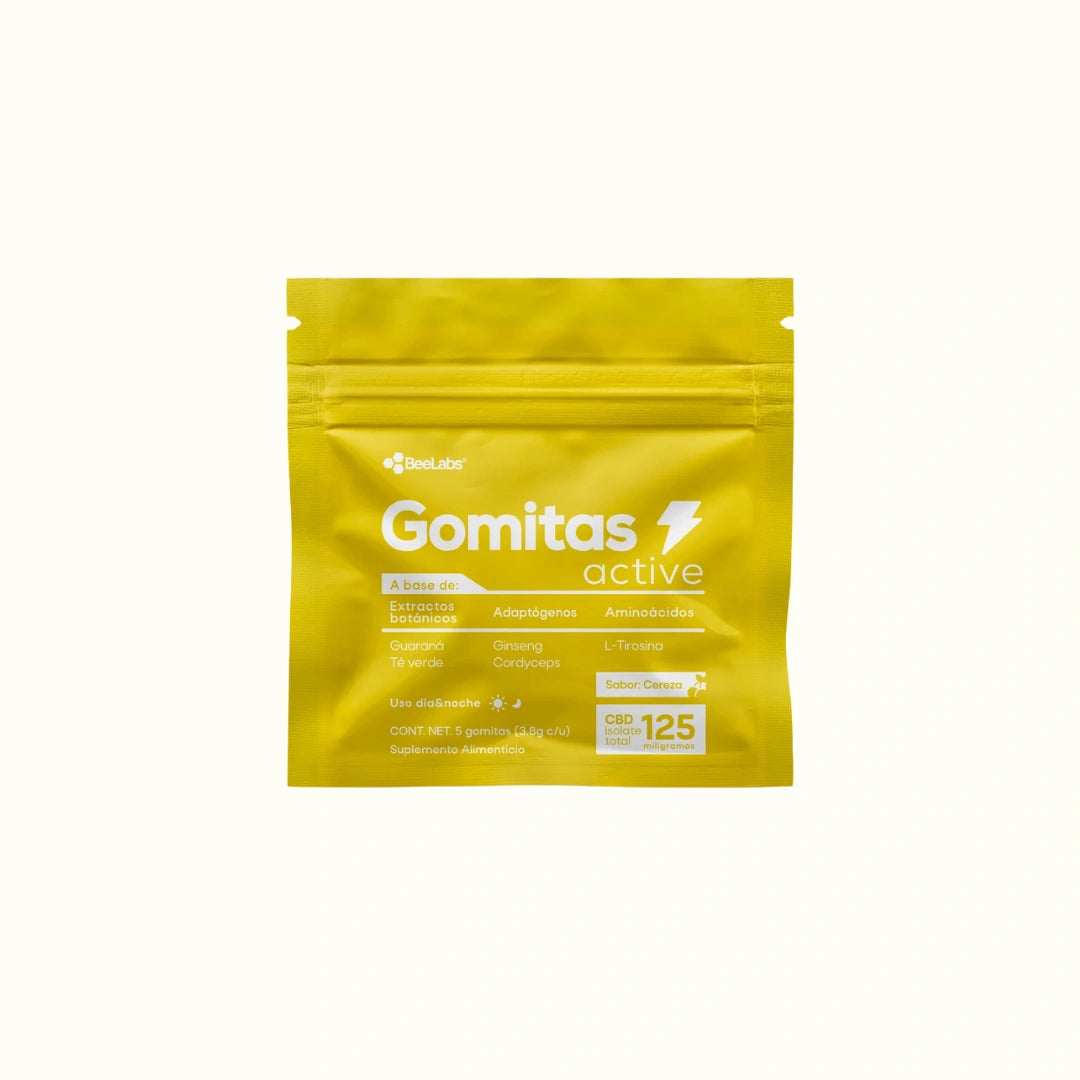 BeeLabs Gomitas para la ansiedad Active de CBD, Cordyceps, L-Tirosina, Ginseng y demás extractos botánicos en Splift