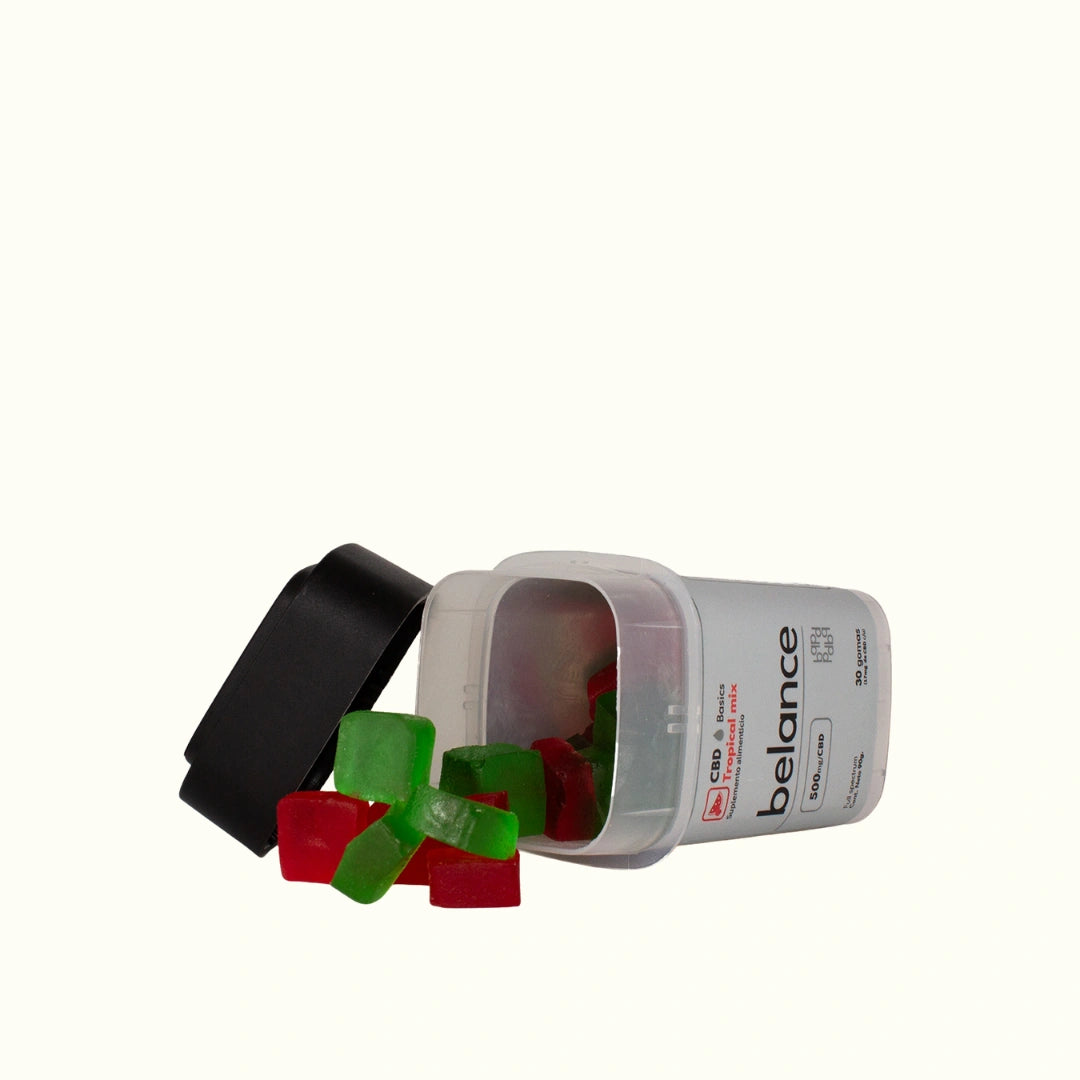 Belance gomitas para el estrés y ansiedad de CBD sabor tropical mix 30 gomitas 500mg