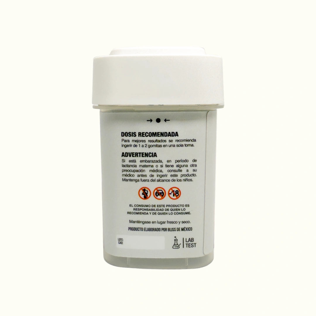 Gomitas de THC con HHC marca Bliss sabor Berry Sour