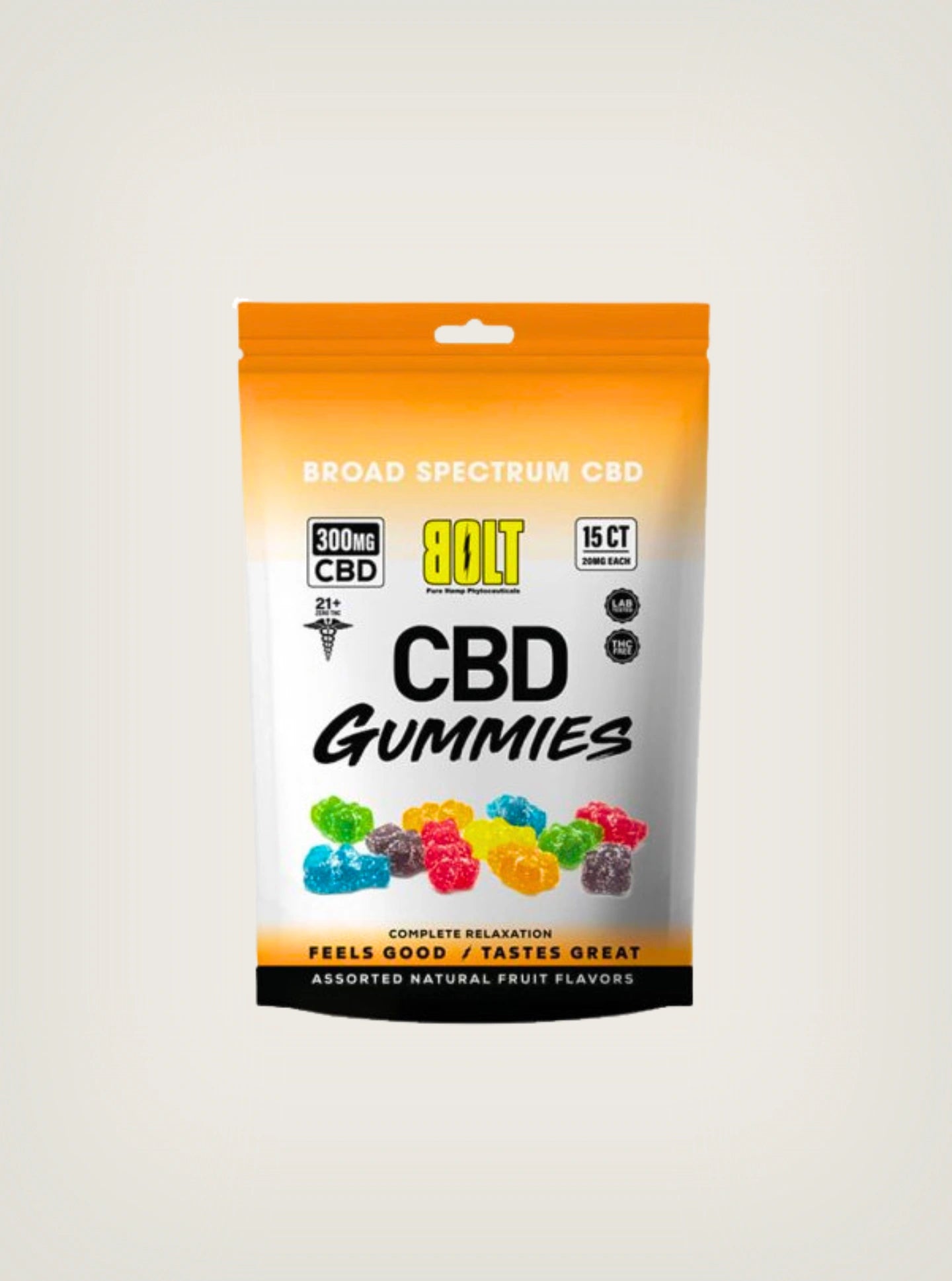 Bolt CBD Gomitas de CBD Broad Spectrum Complete Relaxation 300mg 15 piezas