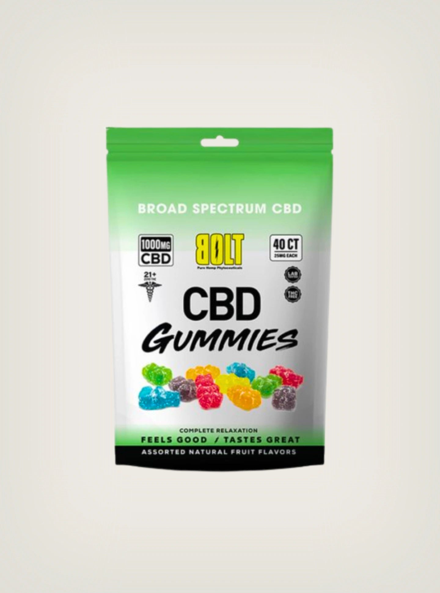 Bolt CBD Gomitas de CBD Broad Spectrum 40 piezas 1000mg