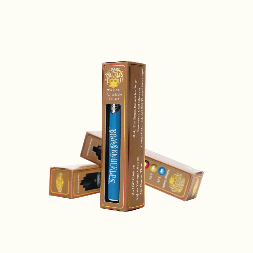 Batería 510 para cartuchos de wax 900mAh Brass Kunckles azul Splift México