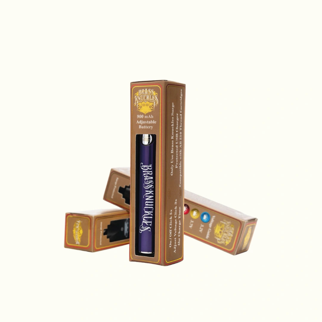Batería 510 para cartuchos de wax 900mAh Brass Kunckles morado Splift México