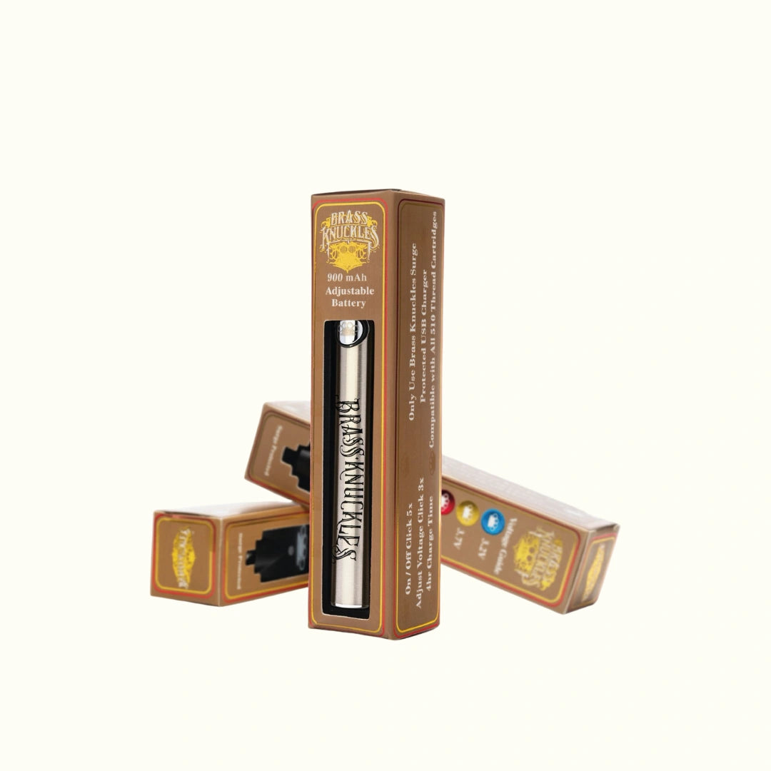 Batería 510 para cartuchos de wax 900mAh Brass Kunckles plateado Splift México