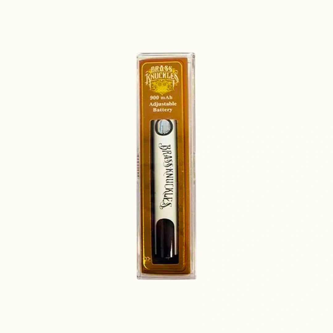 Brass Knuckles Bateria digital ajustable 510 900 mAh para cartuchos de wax color blanco