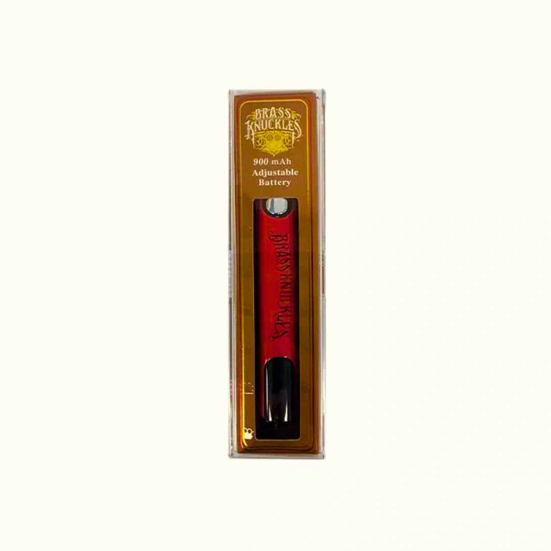 Brass Knuckles Bateria digital ajustable 510 900 mAh para cartuchos de wax color rojo