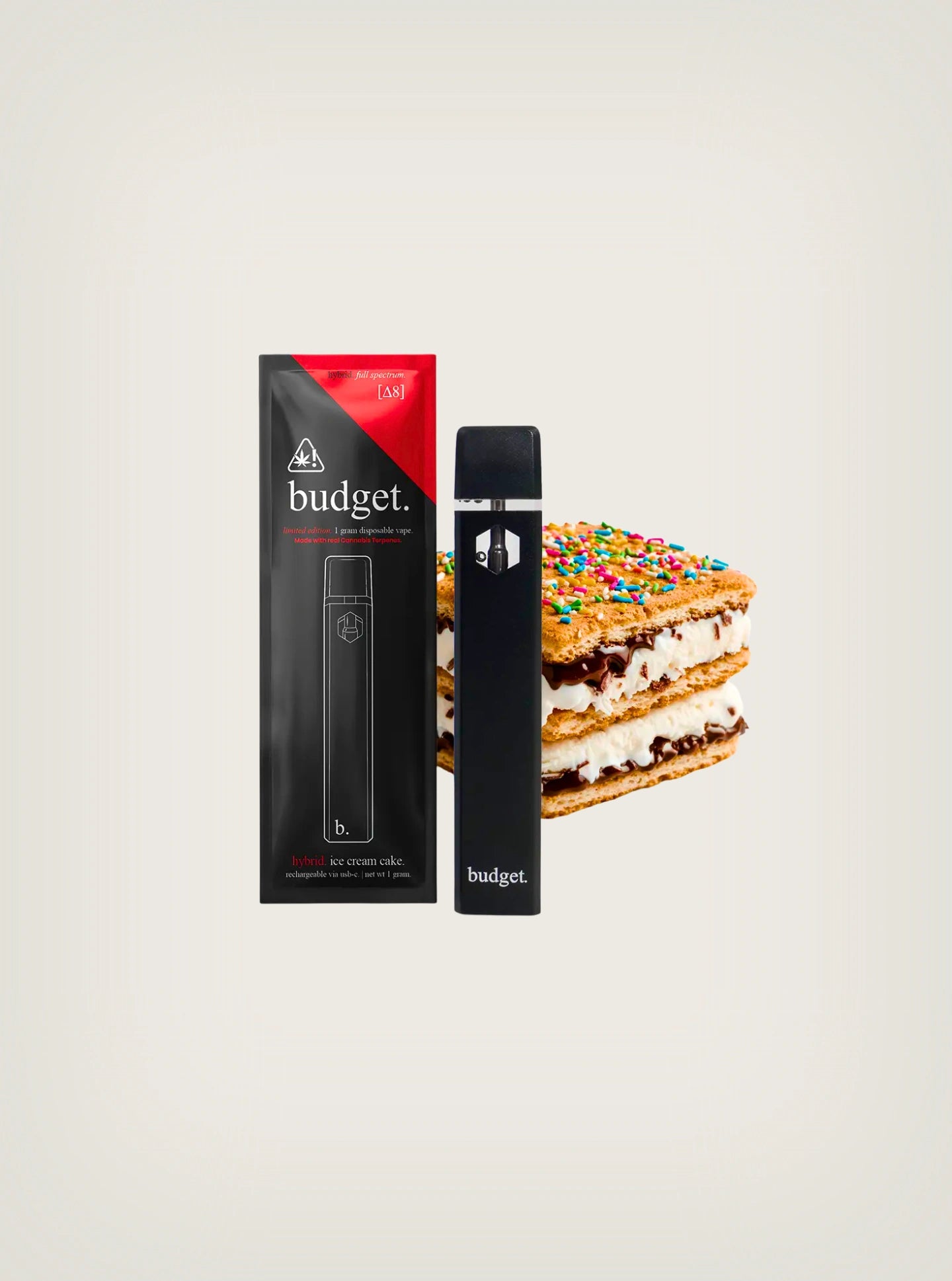 Budget Pluma de Wax Desechable Delta 8 Full Spectrum 1g ice cream cake
