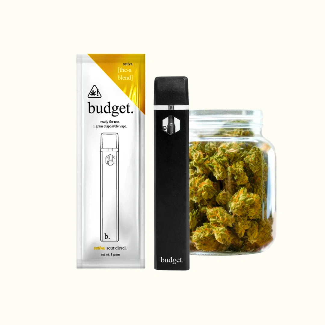 Budget Vape Desechable THCA Full Spectrum 1g Sour Diesel Sativa
