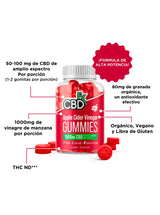 Gomitas de CBD con vinagre de manzana marca CBDFx con 1500mg de CBD