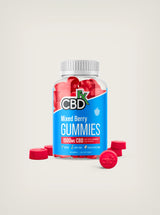 Gomitas de CBD marca CBDFx Mixed Berry, CBD Broad spectrum cannabidiol Mexico.