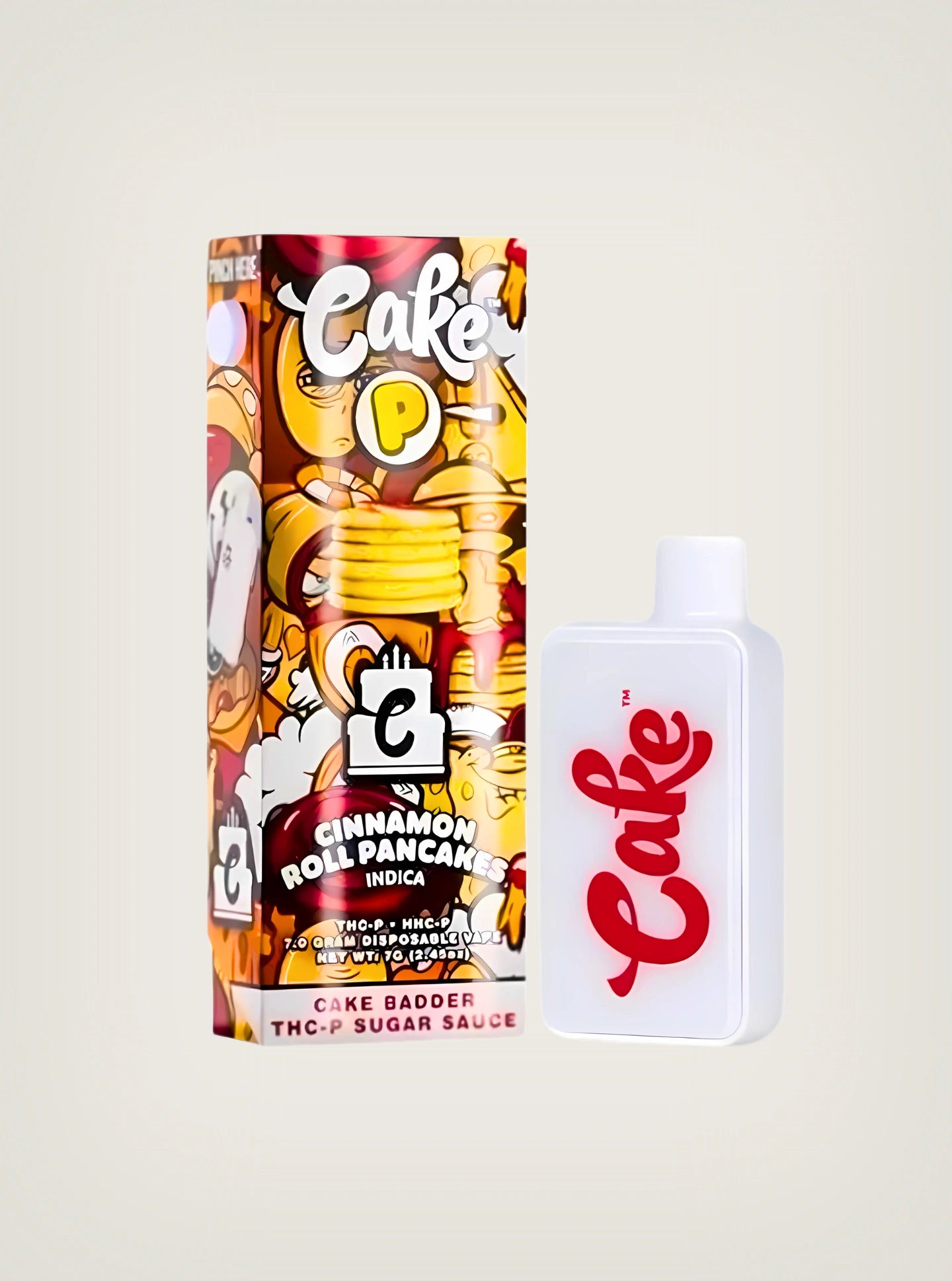 Pluma de Wax Cake, Cakes Wax de THCP + HHCP 7G Cinnamon Roll Pancakes Indica