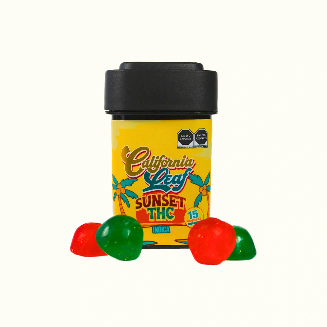 Gomitas Sunset con HHC California Leaf 30 o 50mg por pieza 15 piezas