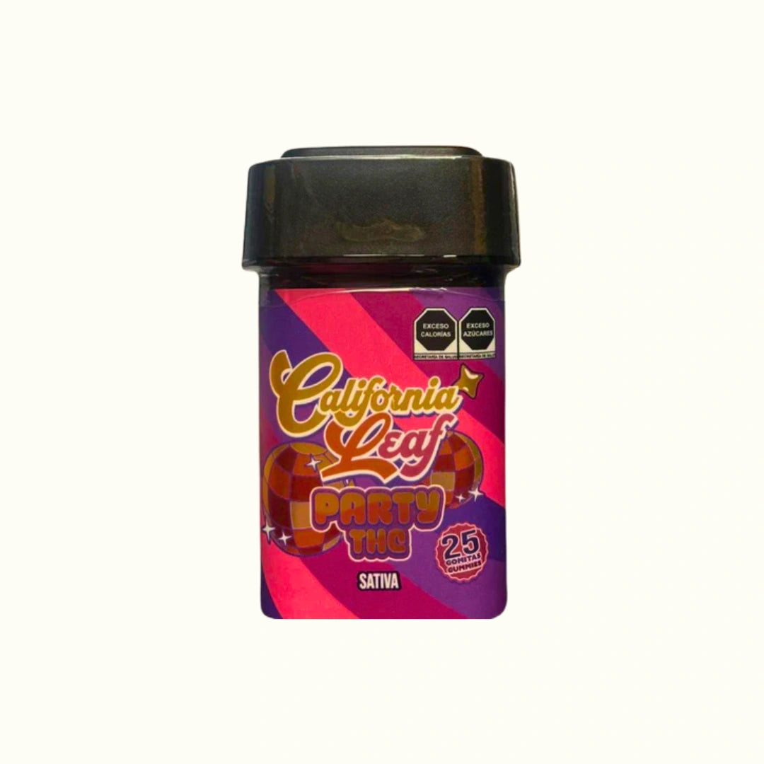 Gomitas Party con THC-O California Leaf con 30 o 50mg por pieza, 25 gomitas