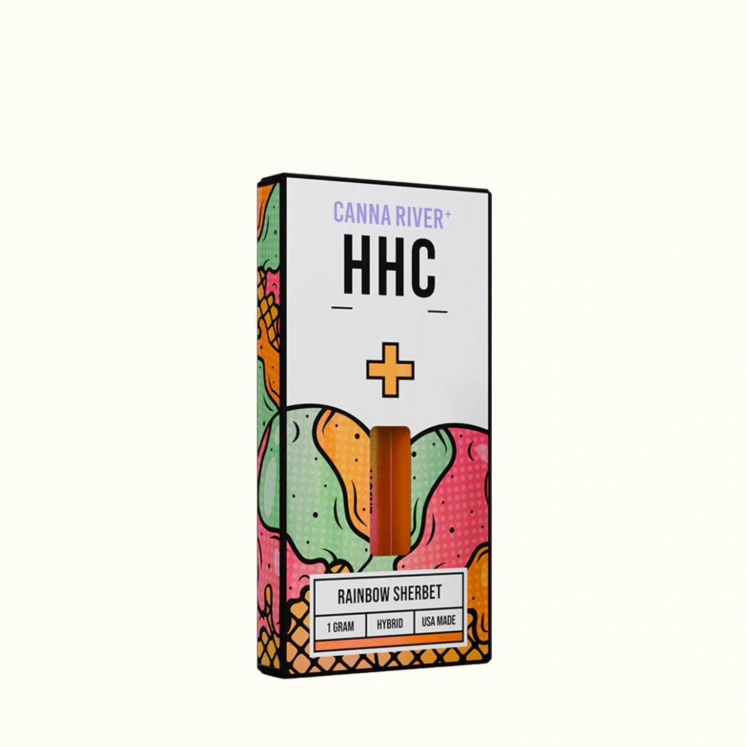 Compra Cartuchos de wax desechable de HHC 1 gramo Canna River Rainbow Sherbet
