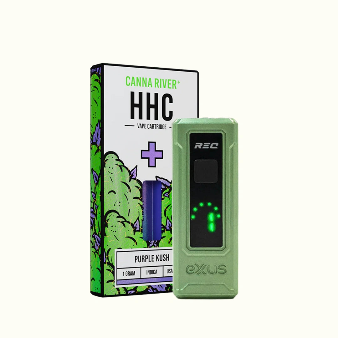 Kit Cartucho de wax HHC 1g Canna River Purple Kush + Batería para wax Mini 510 Exus