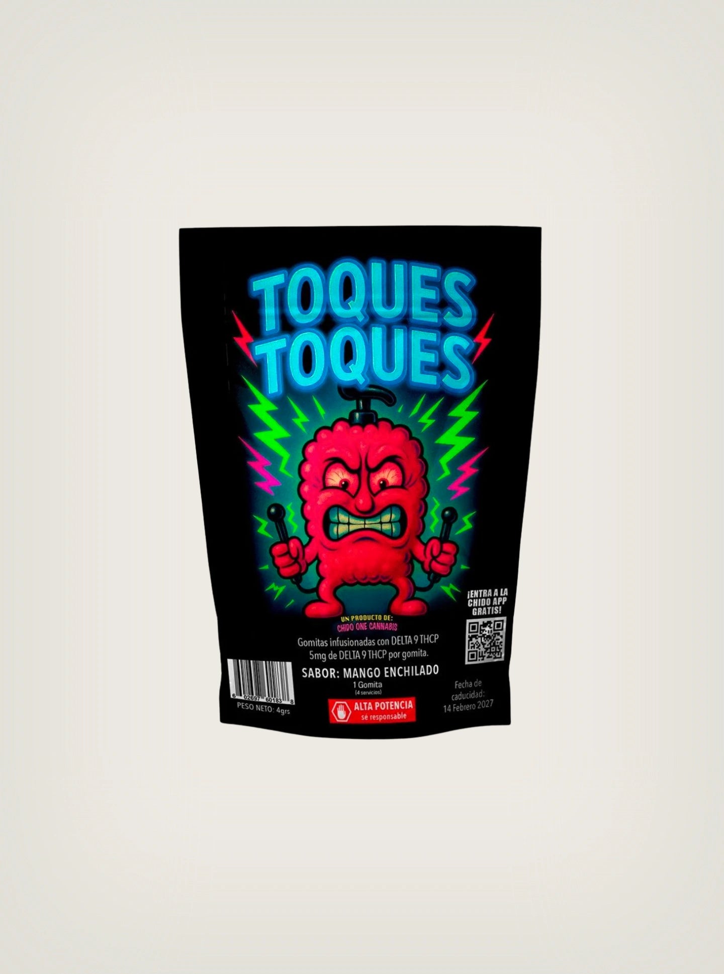 Chido One Gomitas con THCP Toques Toques con cannabidiol sabor mango enchilado