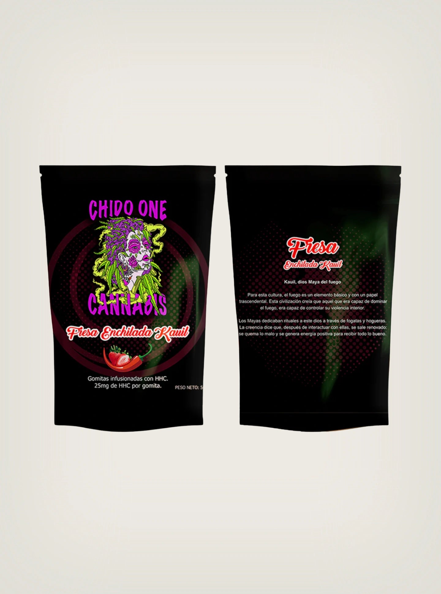 Chido One Cannabis Gomitas con THC de HHC Sabor Fresa Enchilada