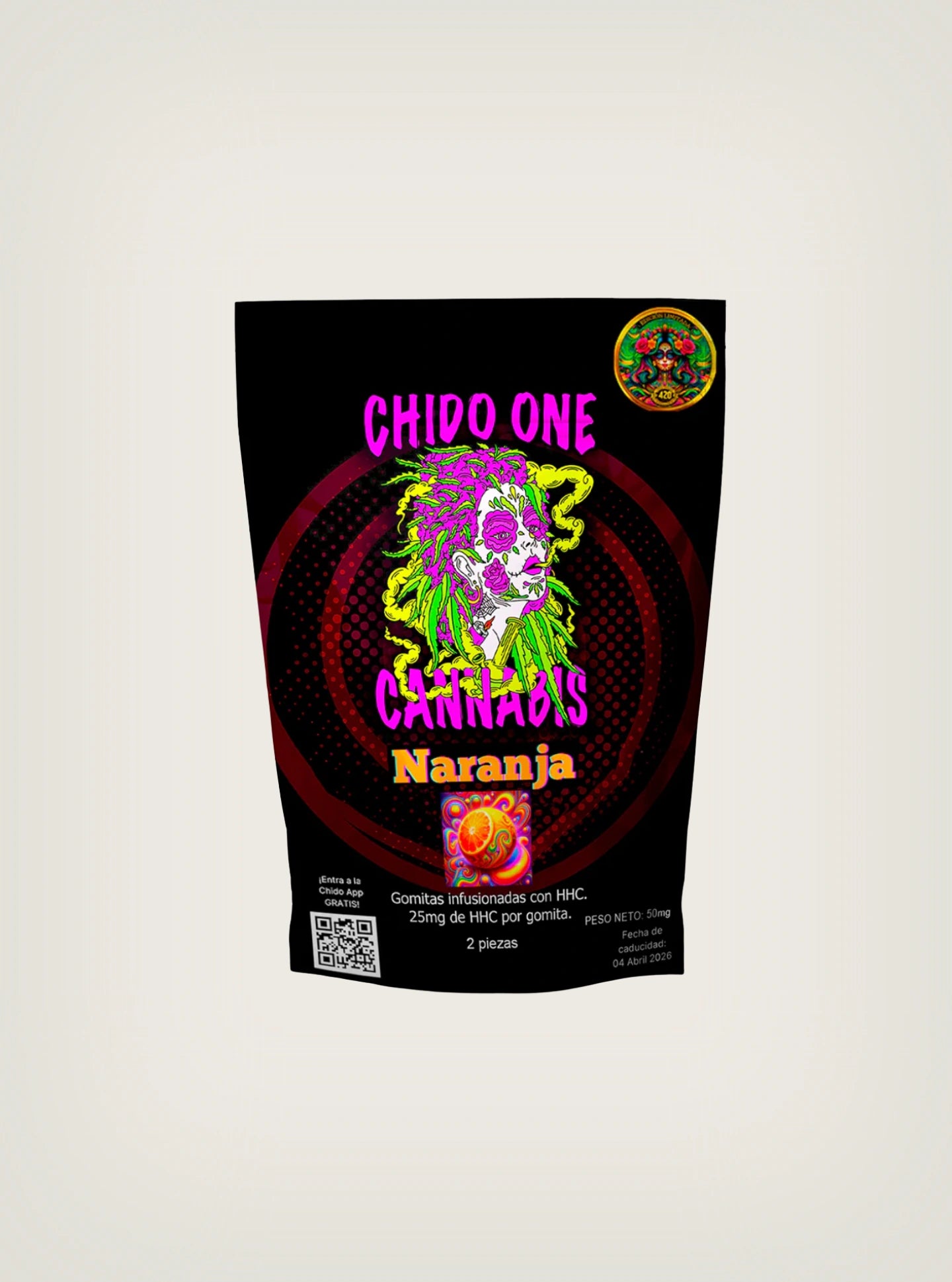 Chido One Cannabis Gomitas con THC de HHC Sabor Naranja