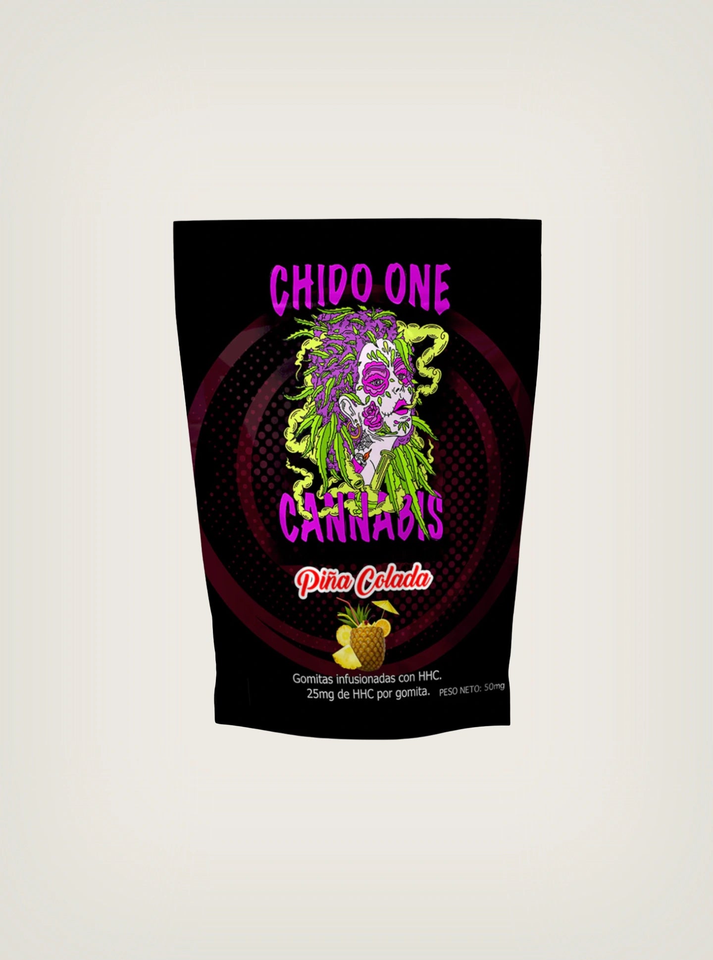Chido One Cannabis Gomitas con THC de HHC Sabor Piña Colada