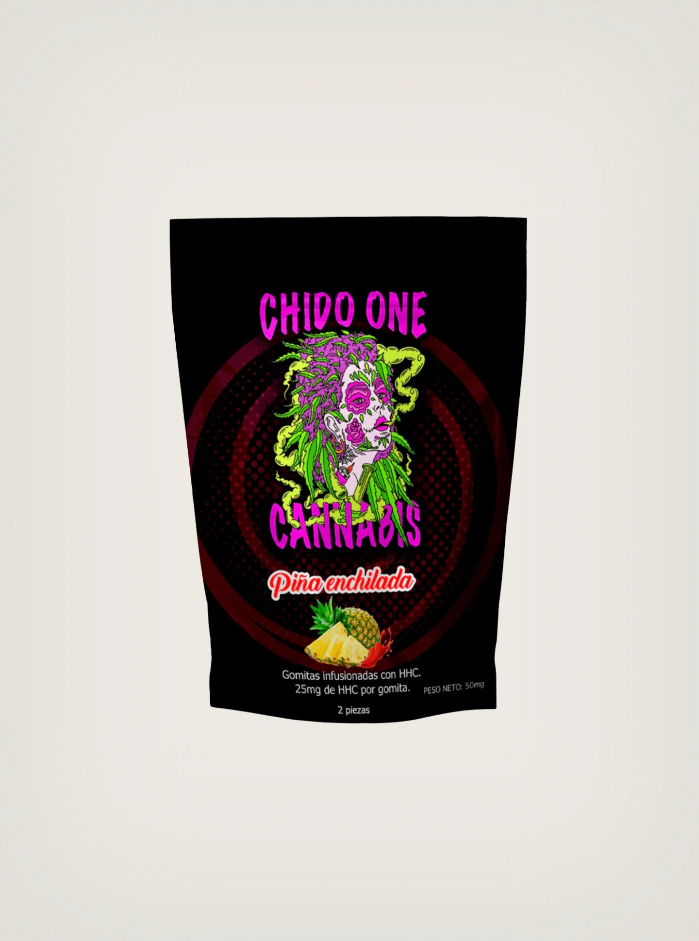 Chido One Cannabis Gomitas con THC de HHC Sabor Piña Enchilada