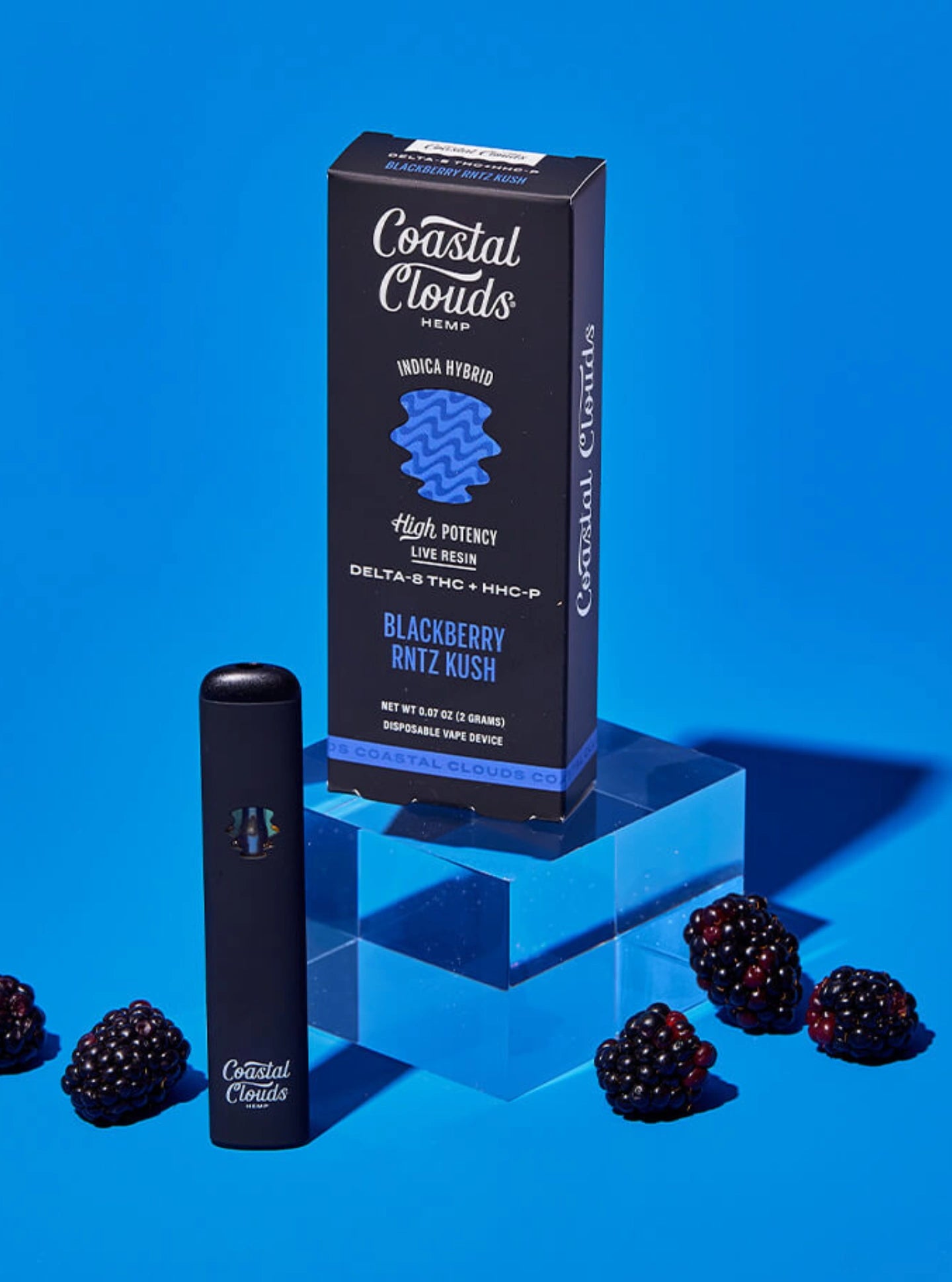 Compra Coastal Clouds Plumas de Wax Desechables Delta 8 + HHC 2g con cannabidiol sabor Blackberry RNTZ Kush Indica
