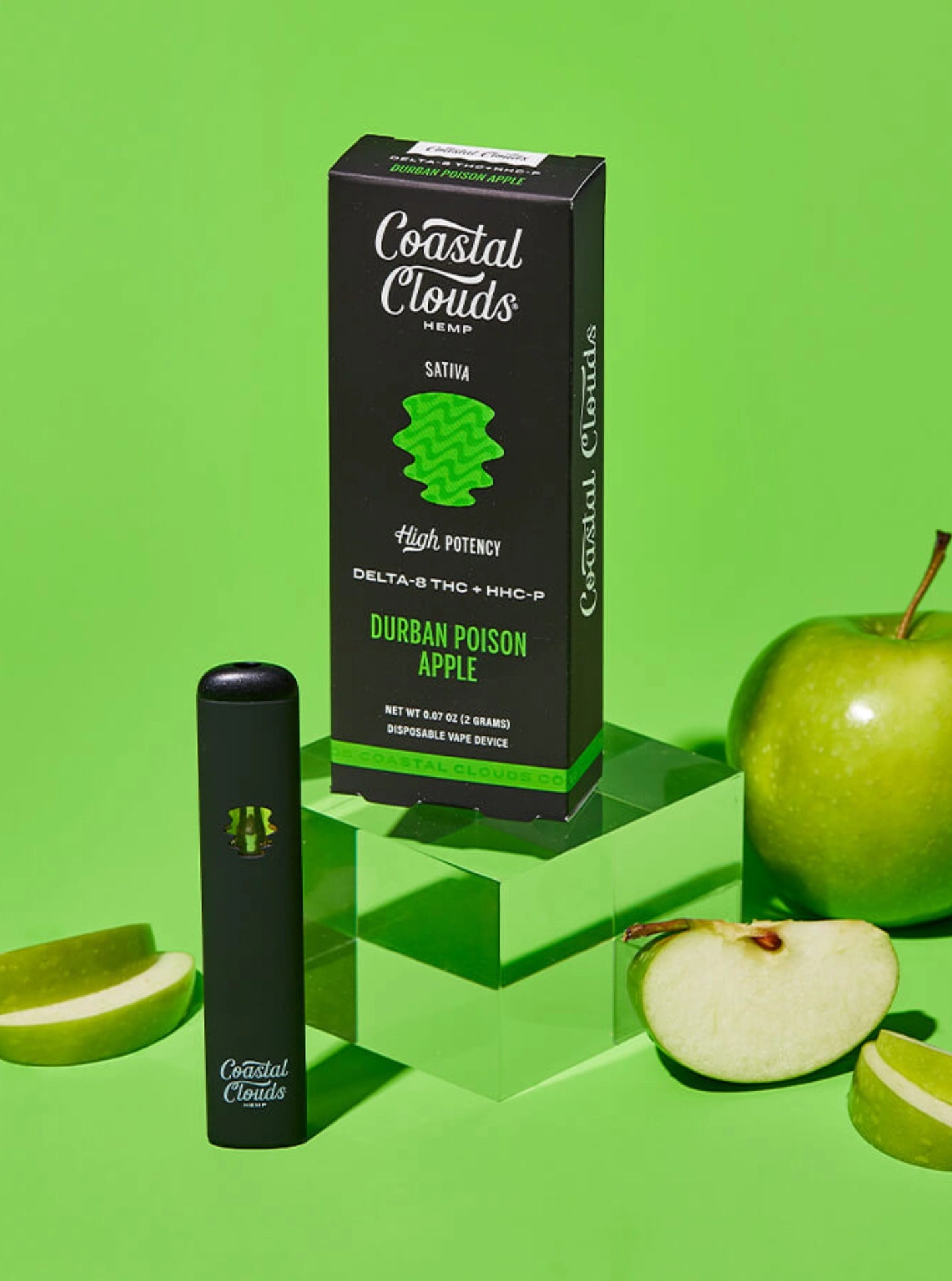 Compra Coastal Clouds Plumas de Wax Desechables Delta 8 + HHC 2g con cannabidiol sabor Durban Poison Apple Sativa