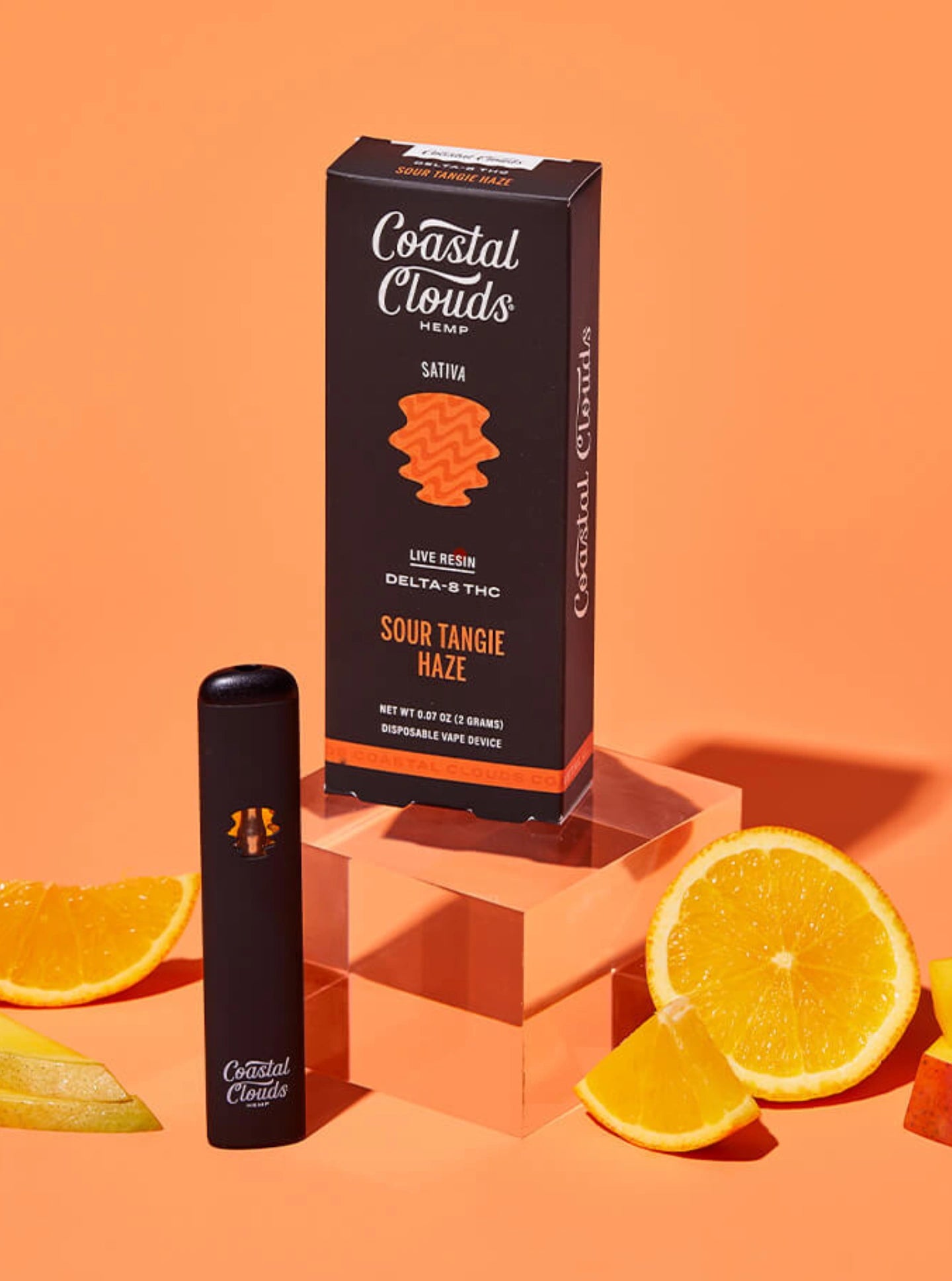 Compra Plumas de Wax Desechable Coastal Cloud en Splift, plumas de wax con 2 gramos de Delta 8 THC Sabor Sour Tangie Haze - Sativa