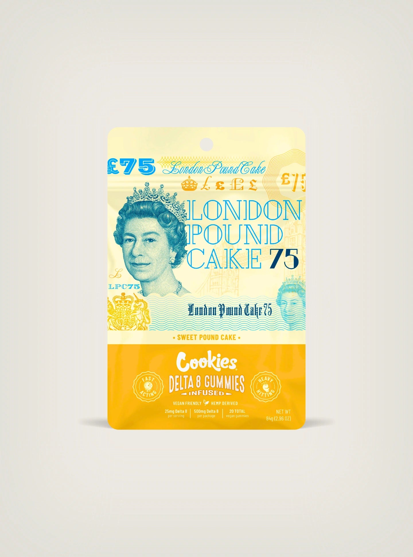 Cookies THC Gomitas Delta 8 Infused 500mg London Pound Cake