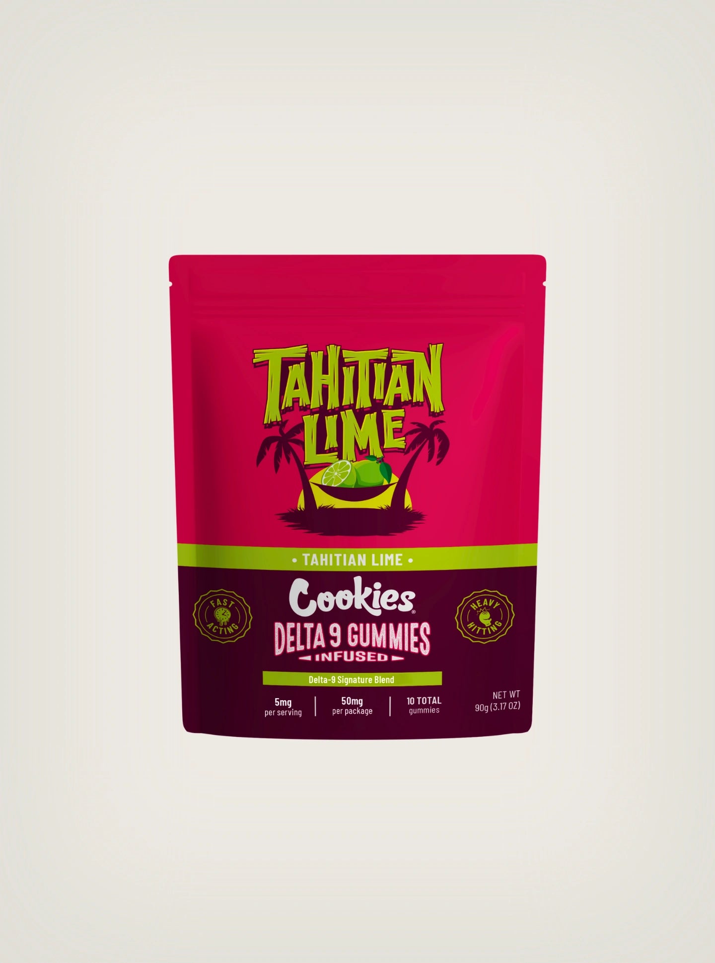 Cookies Gomitas Mágicas, Gomitas con THC, Gomitas de THC, con Delta 9 50mg, THC Gomitas Tahitian Lime