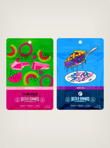 Gomitas con THC Delta 8 500mg 25mg por pieza sabor Watermelon y Berry Pie marca Cookies
