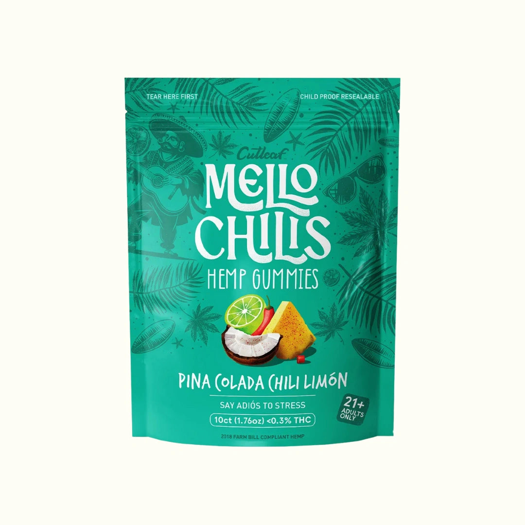 Compra en Splift Gomitas de THC Cutleaf Mello Chillis Hemp Gummies sabor Piña colada Chili Limón