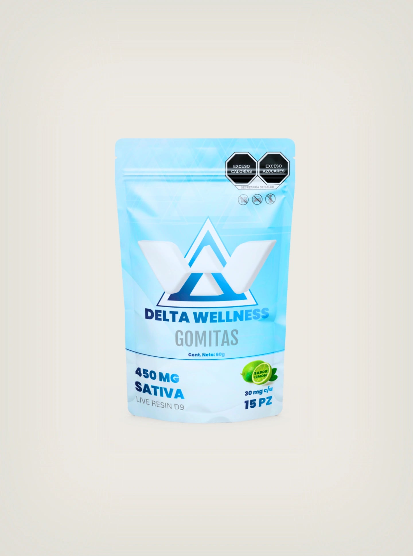 Delta Wellness Gomitas con THC Delta 9 15 piezas Limón