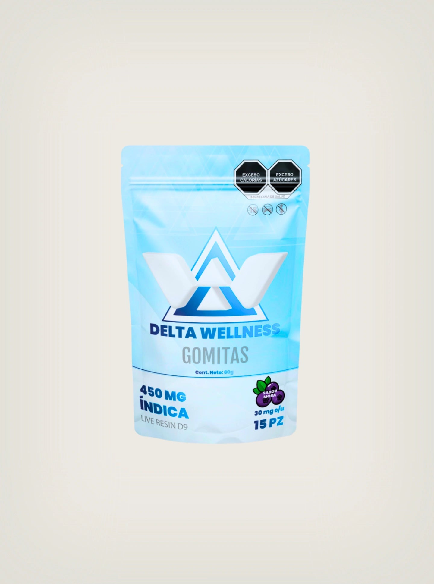 Delta Wellness Gomitas con THC Delta 9 15 piezas Mora