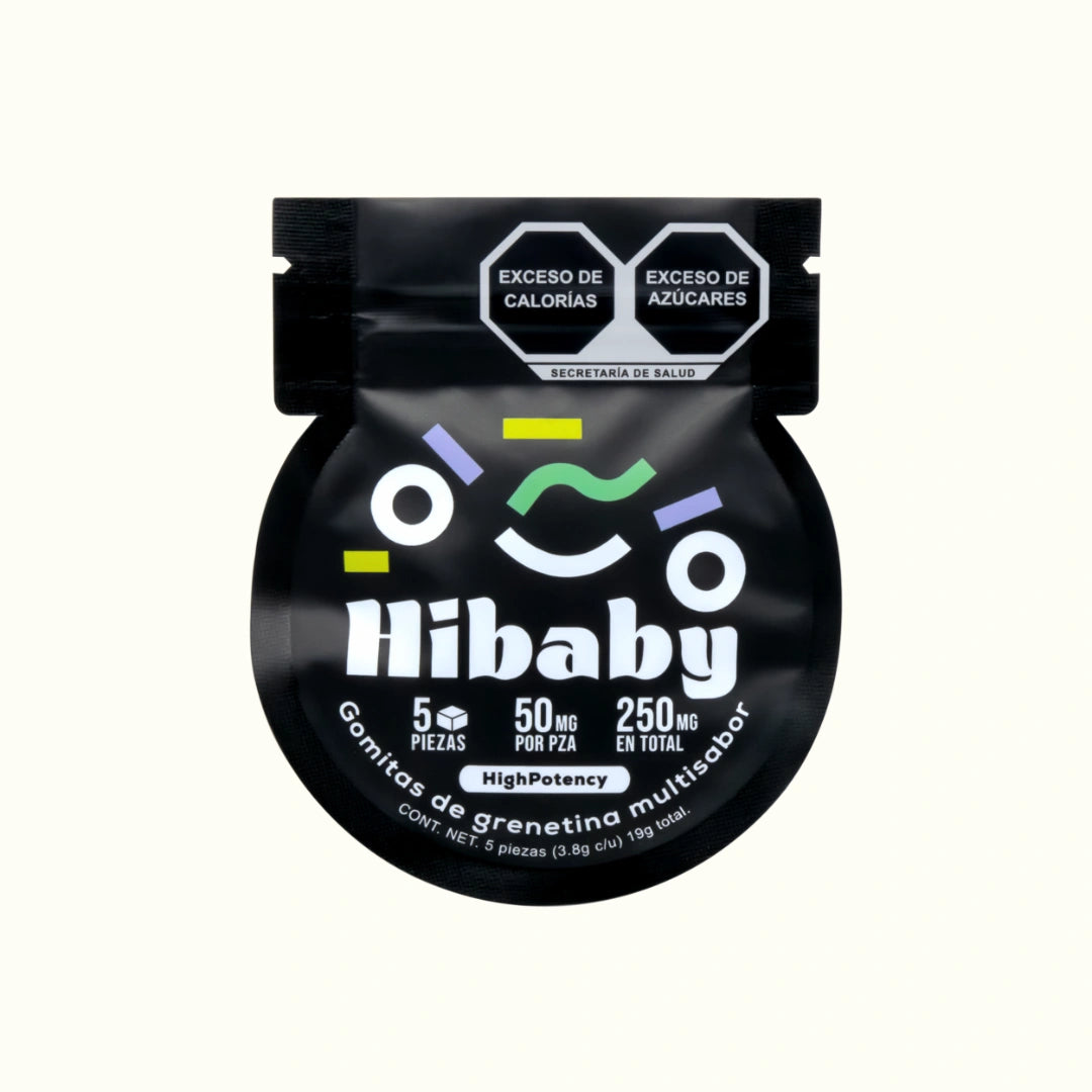 Gomitas de THC con HHC HiBaby de Don Gum 50mg/pza 5 piezas