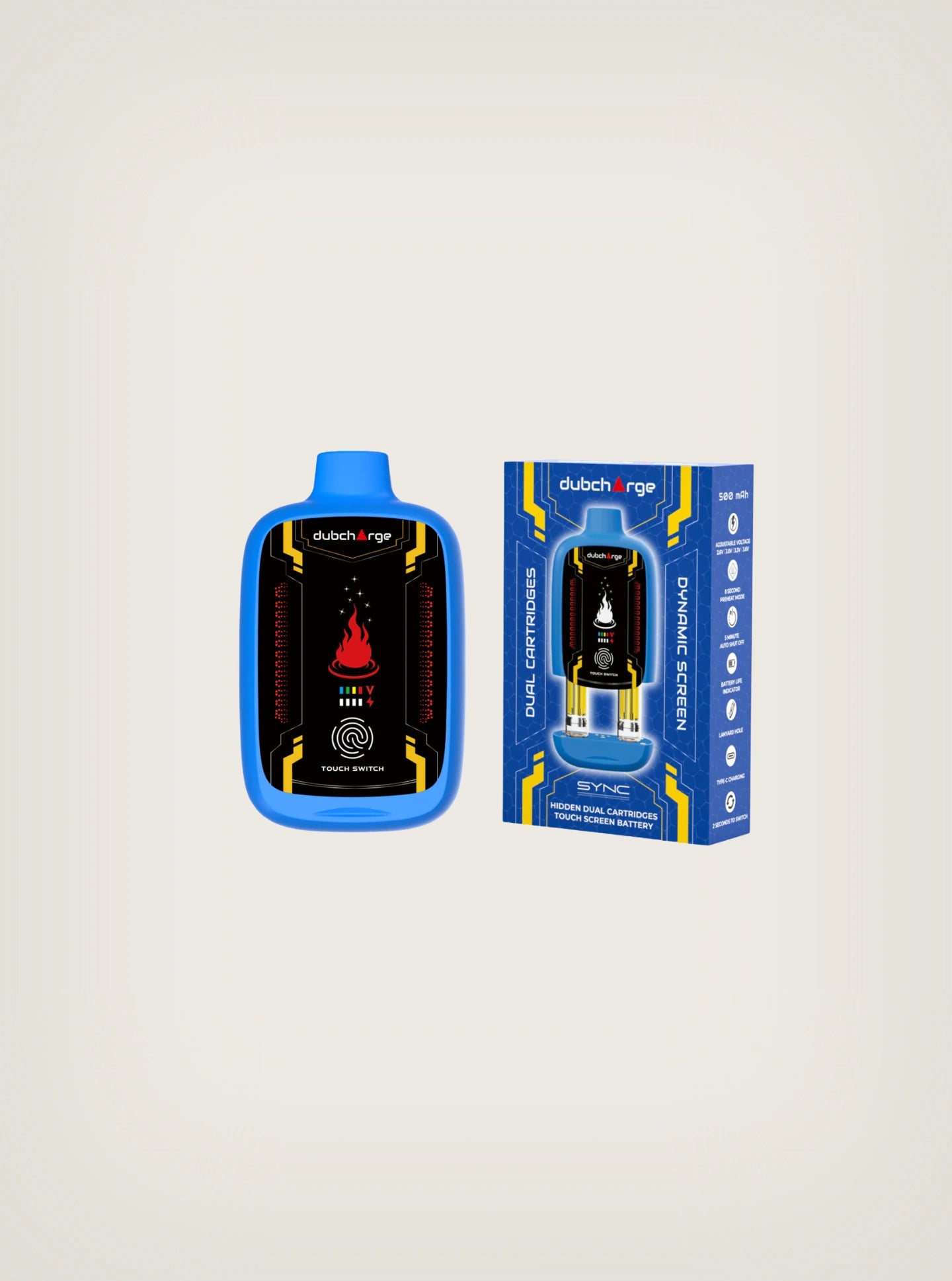 Batería para wax con doble cartucho, batería 510, pila wax color azul
