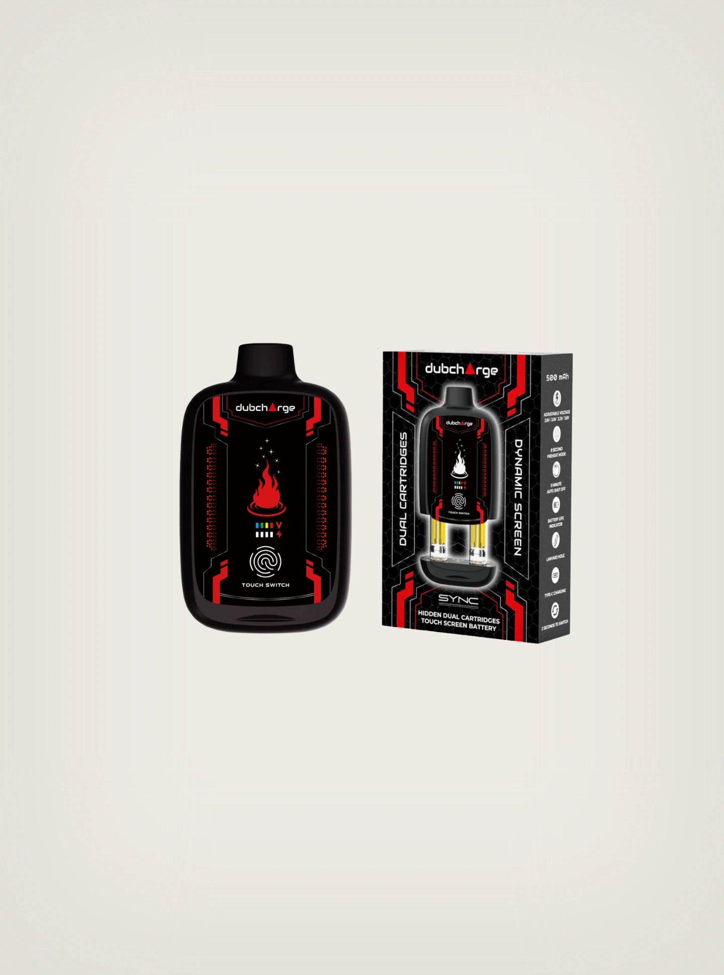 Batería para wax con doble cartucho, batería 510, pila wax color negro